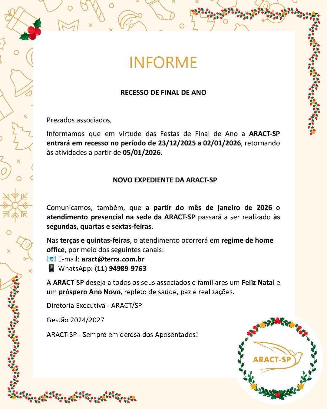 REABERTURA DA SEDE DA ARACT